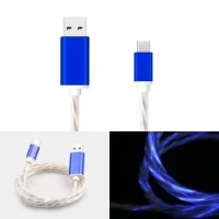 Pārnēsājams LED gaismas USB datu lādētāja kabelis