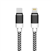 Pīts neilona alumīnija ātrās uzlādes 1 M datu lādētāja USB kabelis iPhone 7 7plus